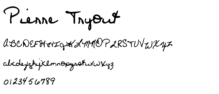 Pierre Tryout font